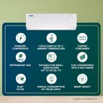 Blue Star 1 Ton 3 Star Inverter Split AC (Copper, Convertible 5 in 1 Cooling, Multi Sensors,Blue Fins, Self Diagnosis, IE312YNU, White)