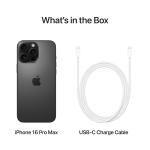 iPhone 16 Pro Max 1 TB: 5G Mobile Phone with Camera Control, 4K 120 fps Dolby Vision and a Huge Leap in Battery Life. Works with AirPods; Black Titanium